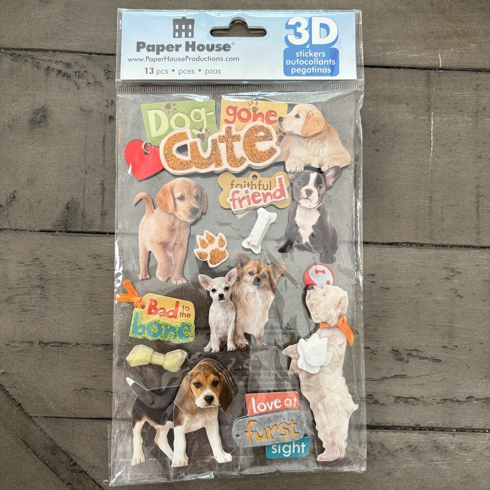 3D Dog Stickers - Multicolor